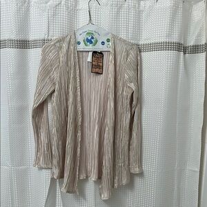 Chico's Metallic Beige Cardigan